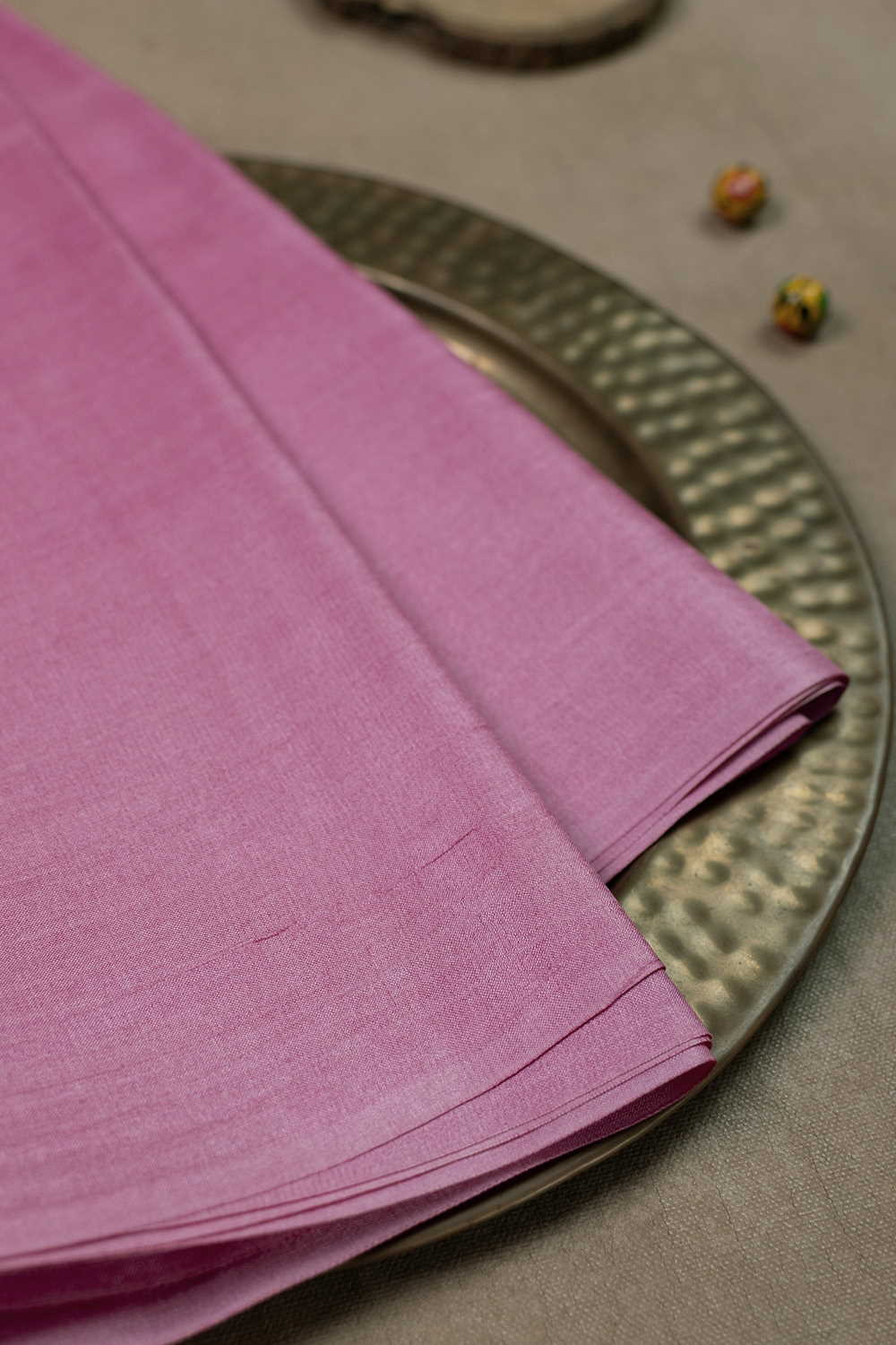 Bubblegum Pink Handwoven Tussar Fabric - 2m