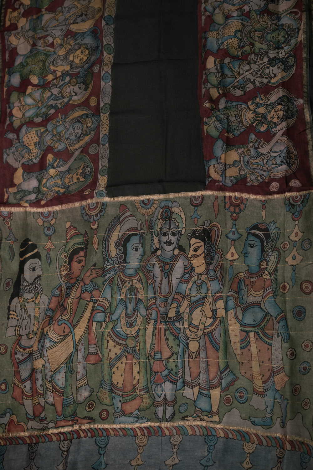 Painted Kalamkari srees - Matkatus