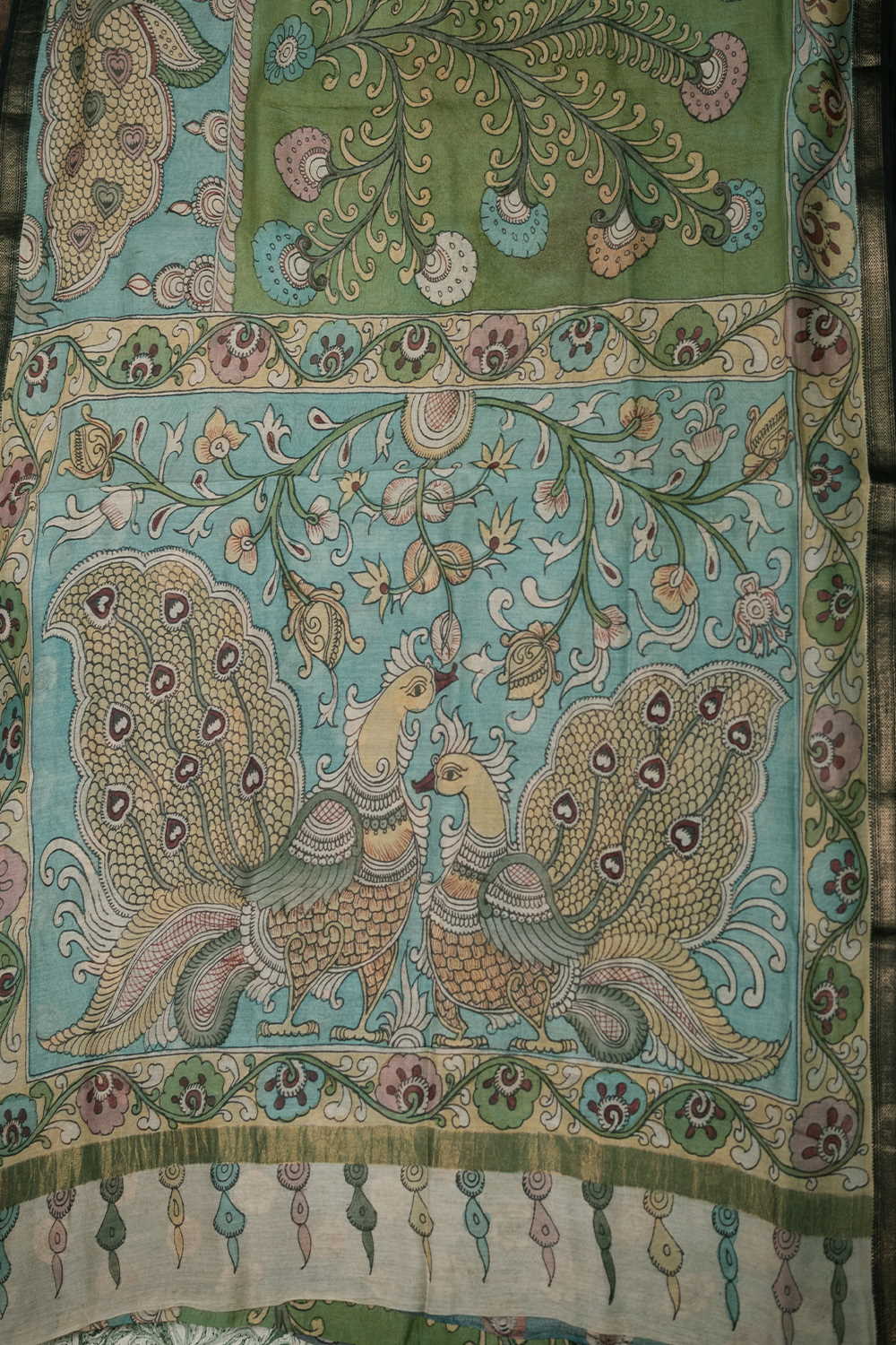 Painted Kalamkari srees - Matkatus