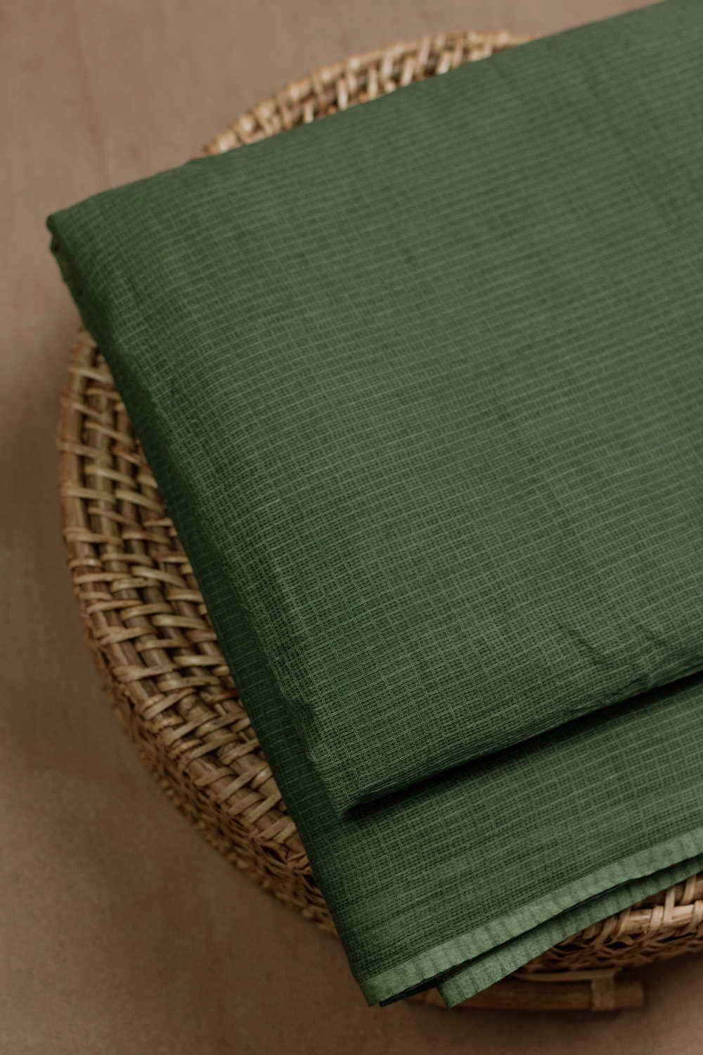 Leafy Green Kota Cotton Fabric
