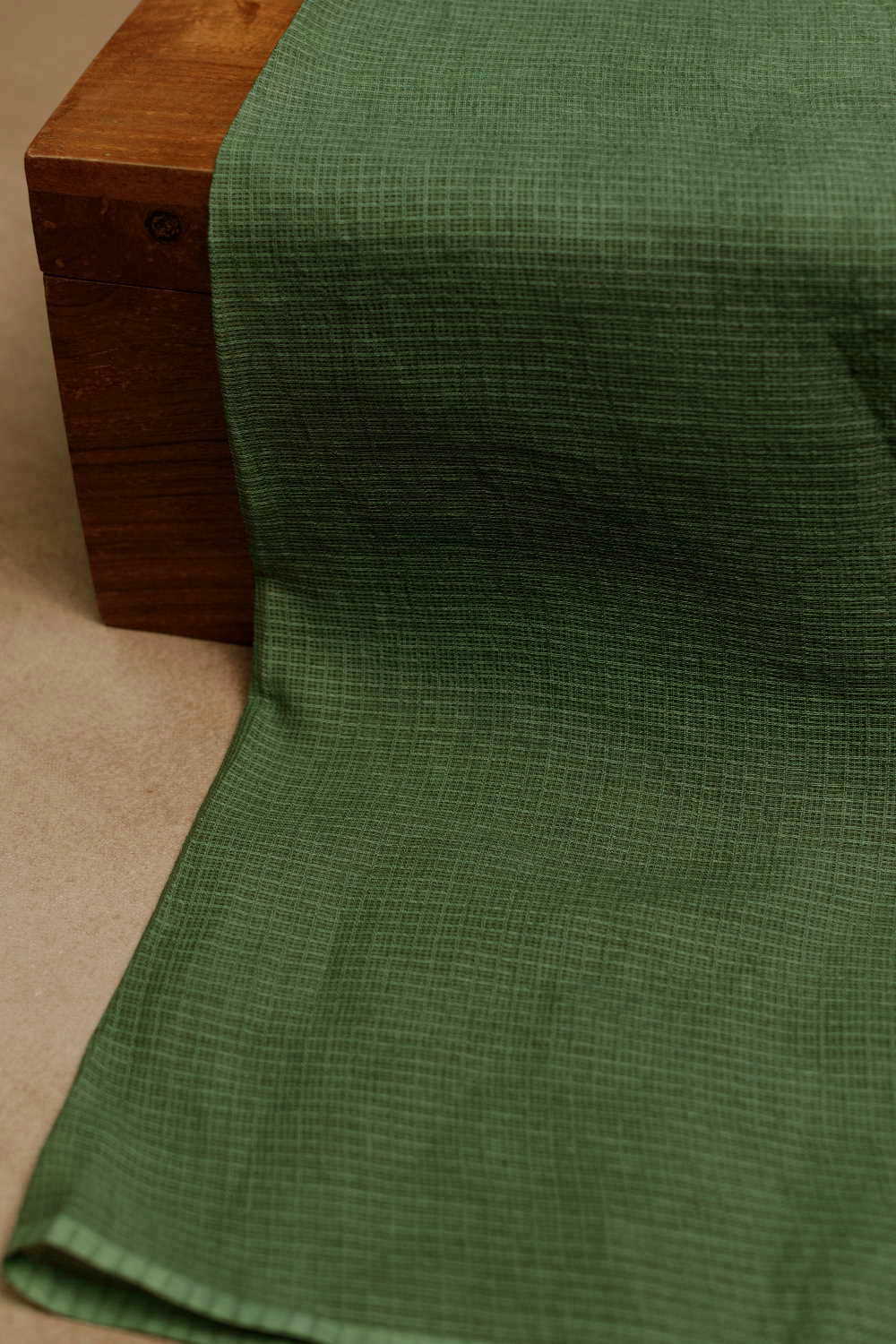 Leafy Green Kota Cotton Fabric