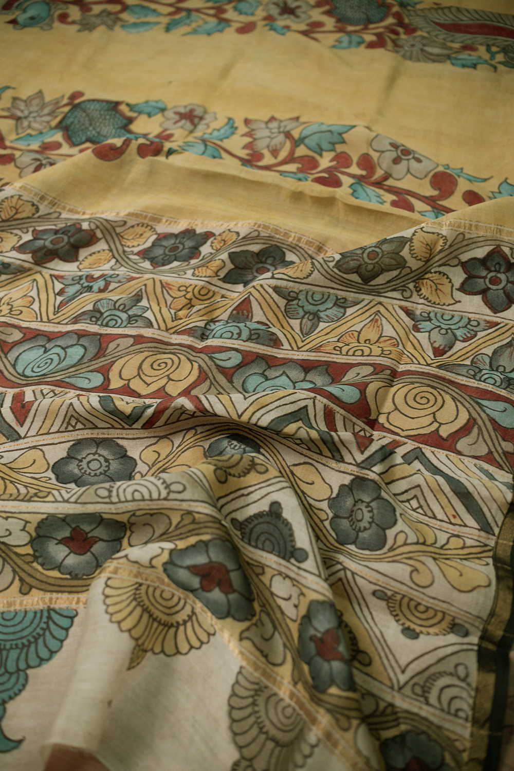 Painted Kalamkari srees - Matkatus