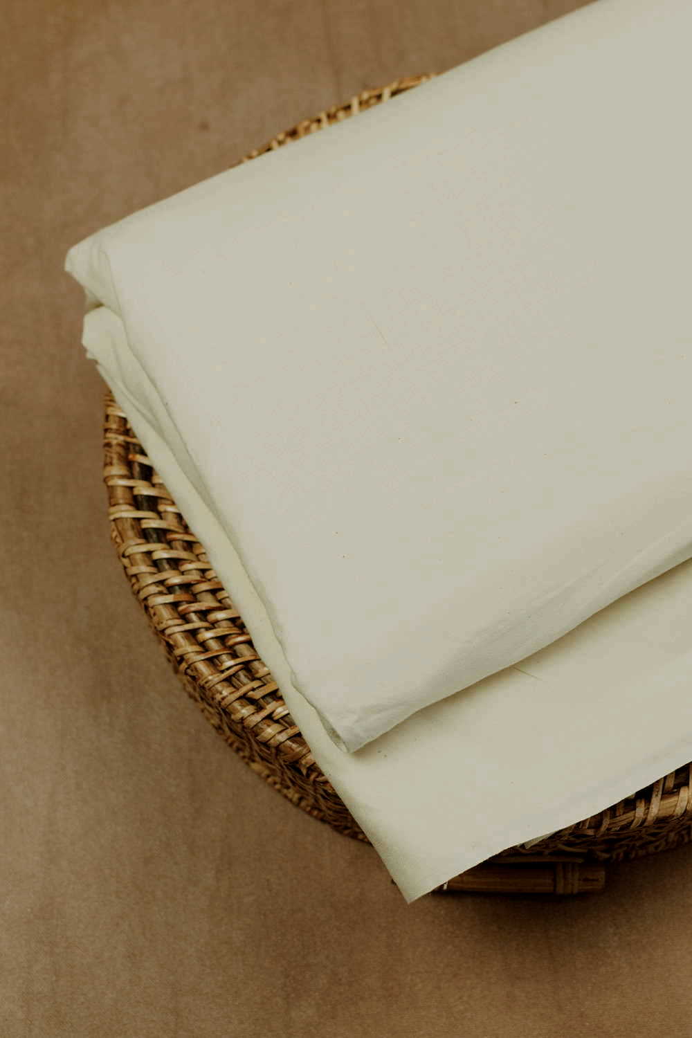 Plain Off-White Yarn Dyed Handwoven Cotton Fabric