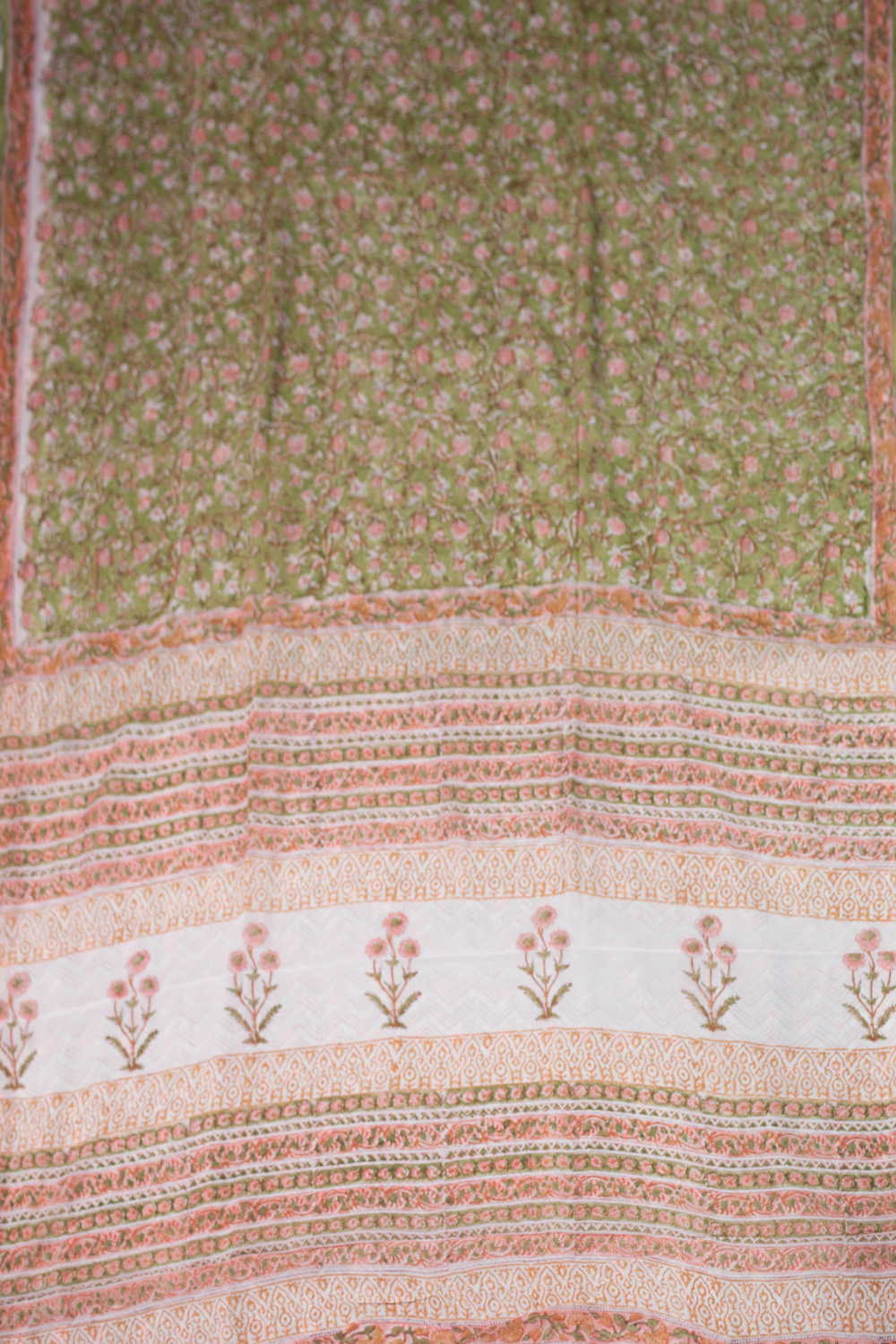 Green Garden Semi Georgette saree