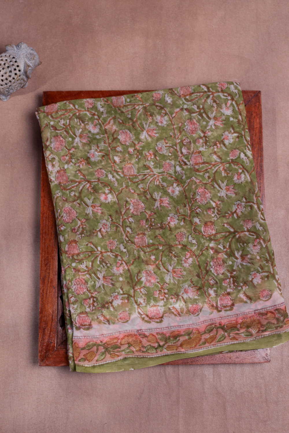 Green Garden Semi Georgette saree