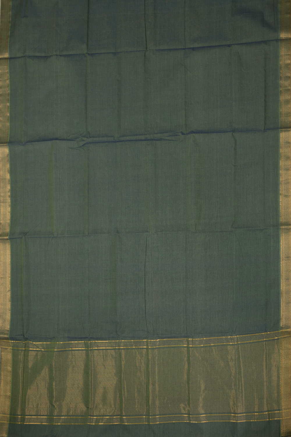Greenish Grey Handwoven Cotton saree