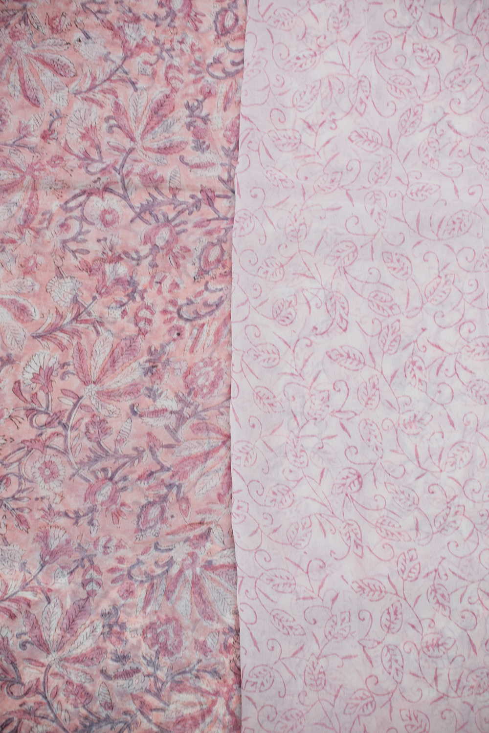 Leafy Floral Garden Semi Georgette saree