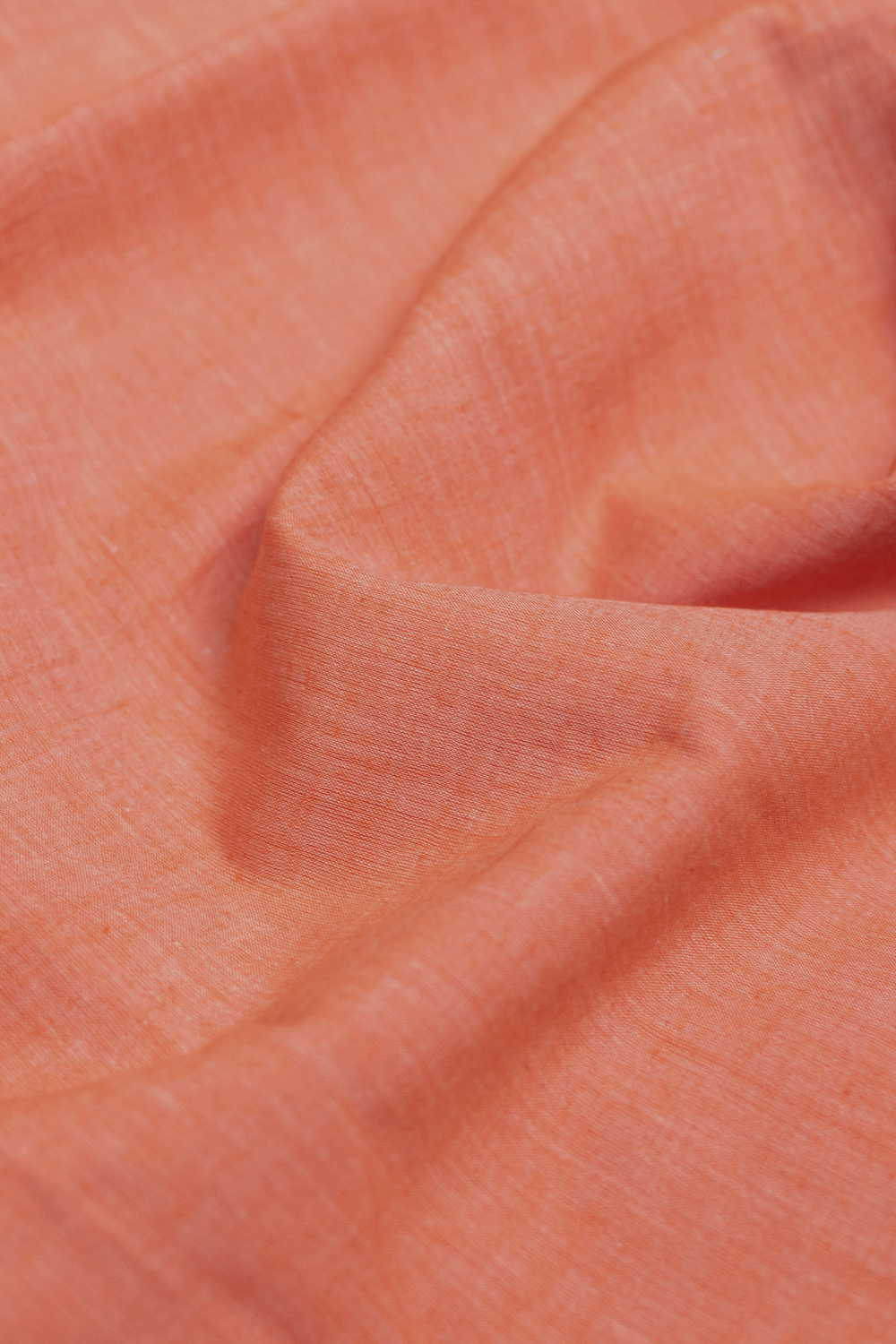 Soft Orange Handwoven Mul Cotton Fabric