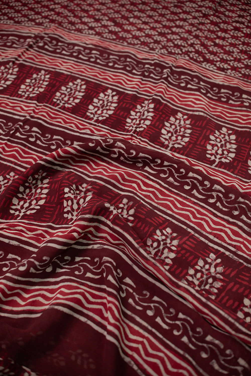 Maroon Semi Georgette saree