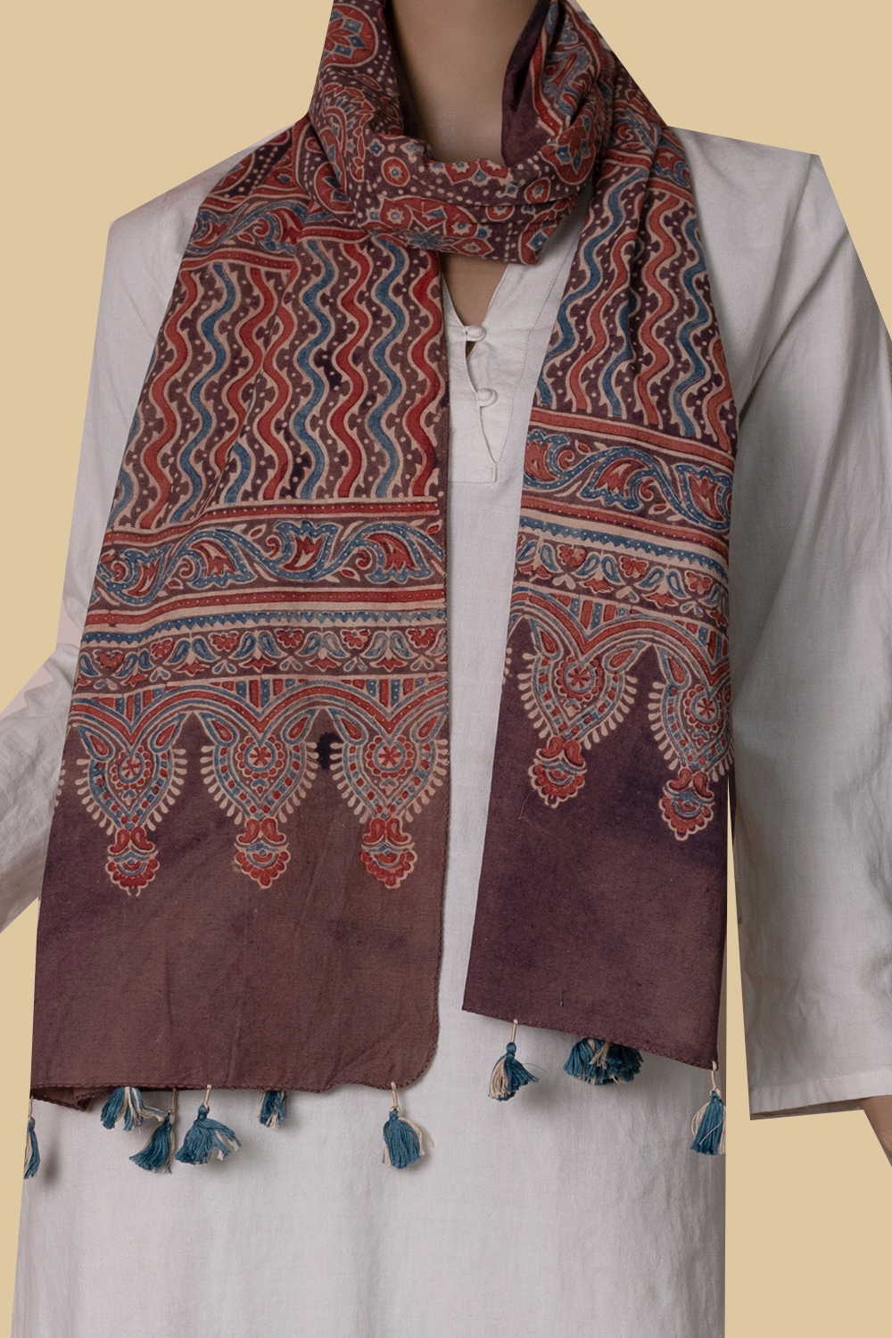 Block Printed Stole - Matkatus