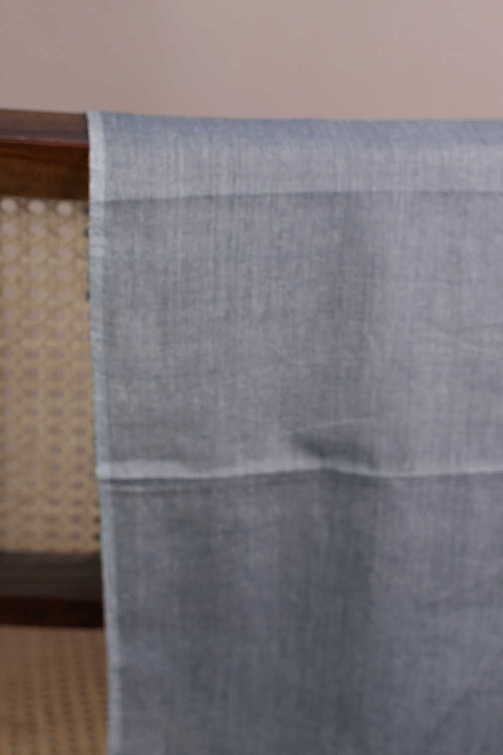 Flint Grey Handwoven Mul Cotton Fabric