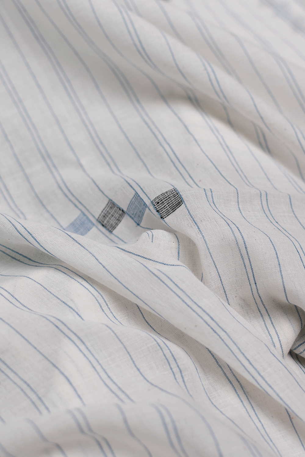 Off-White Bordered Jamdani Cotton Fabric