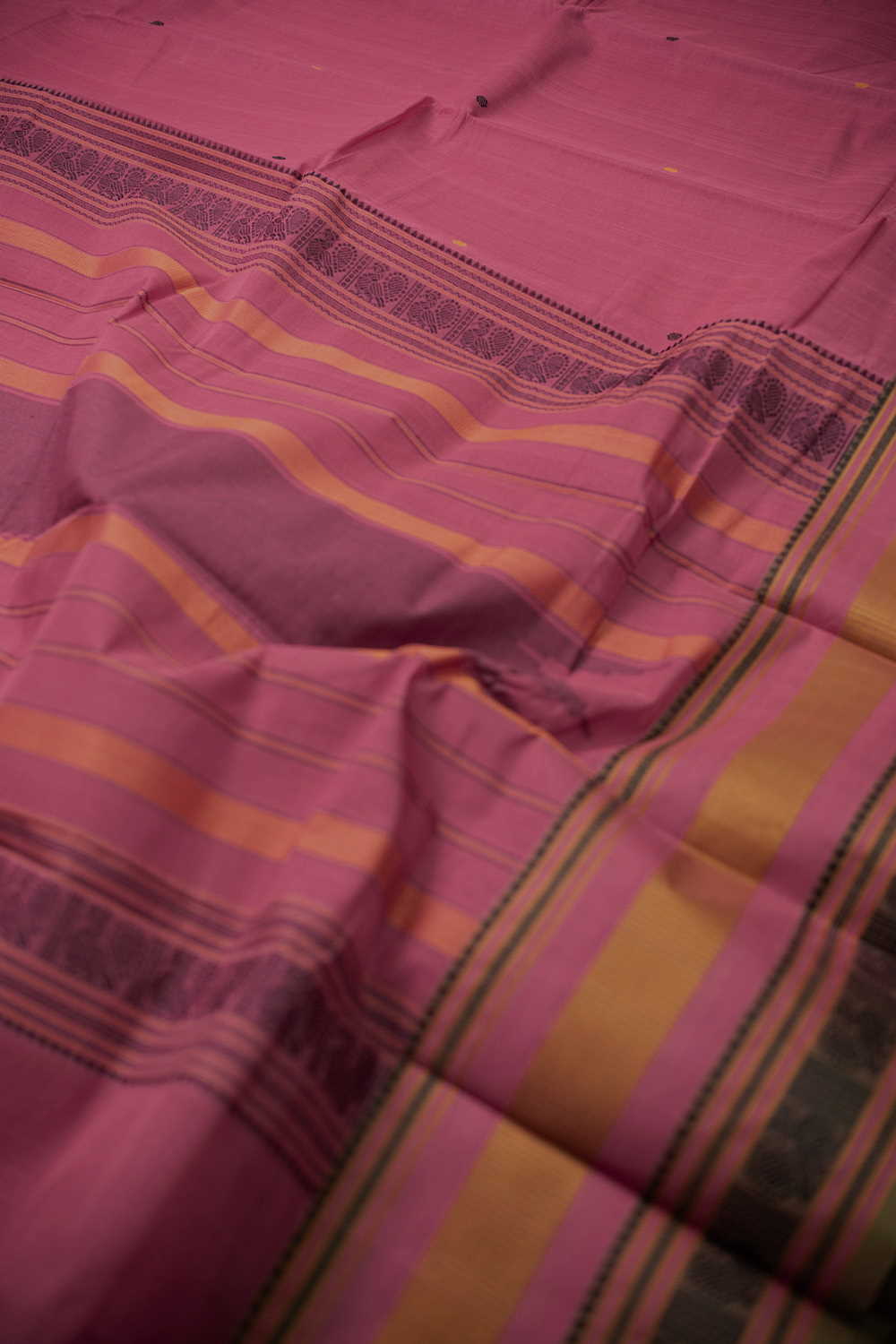 Muted Pink Kanchipuram Cotton saree