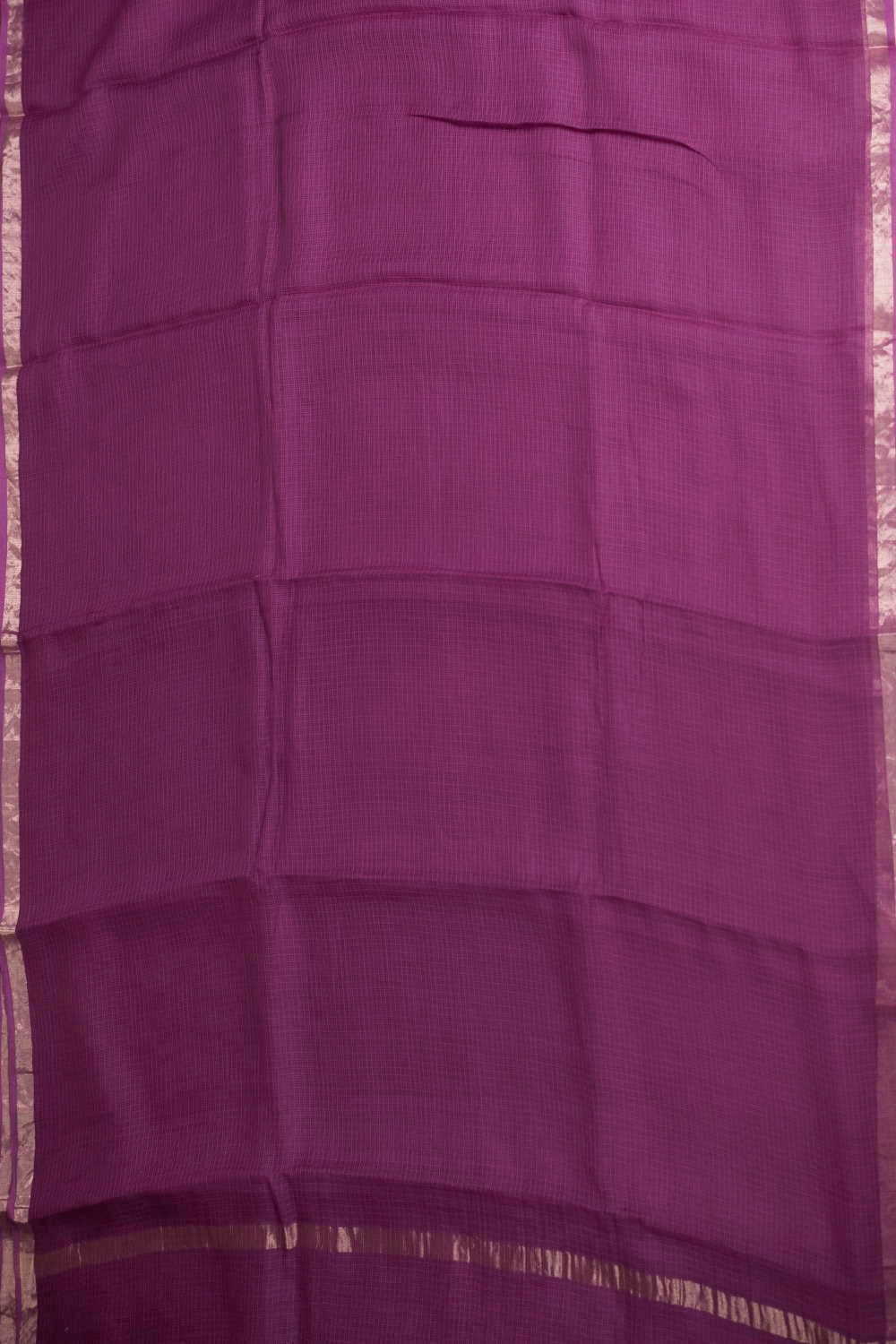 Pink Kota Cotton saree with Gold Zari Border