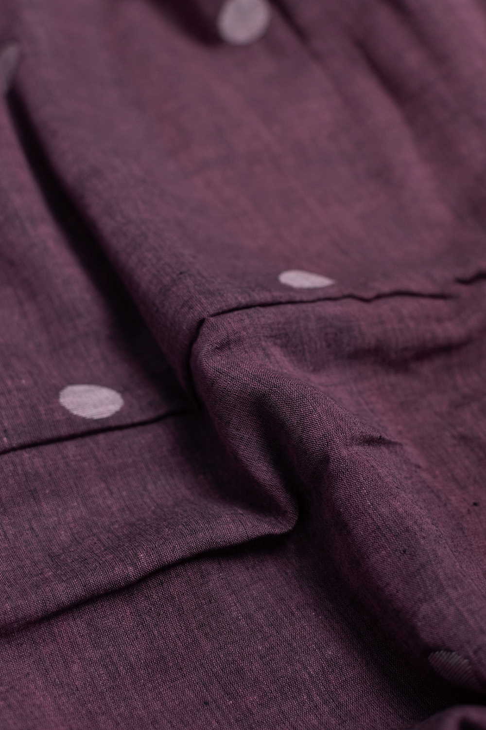 Mauve Rust Purple Jamdani Cotton Fabric