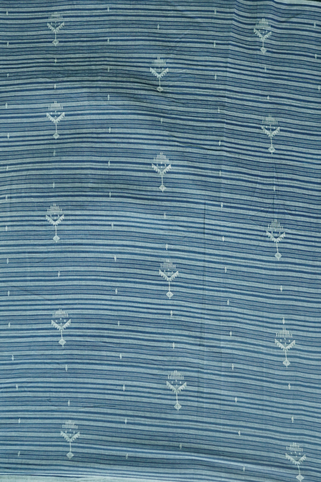 Stripe & Butta Jamdani Cotton Fabric