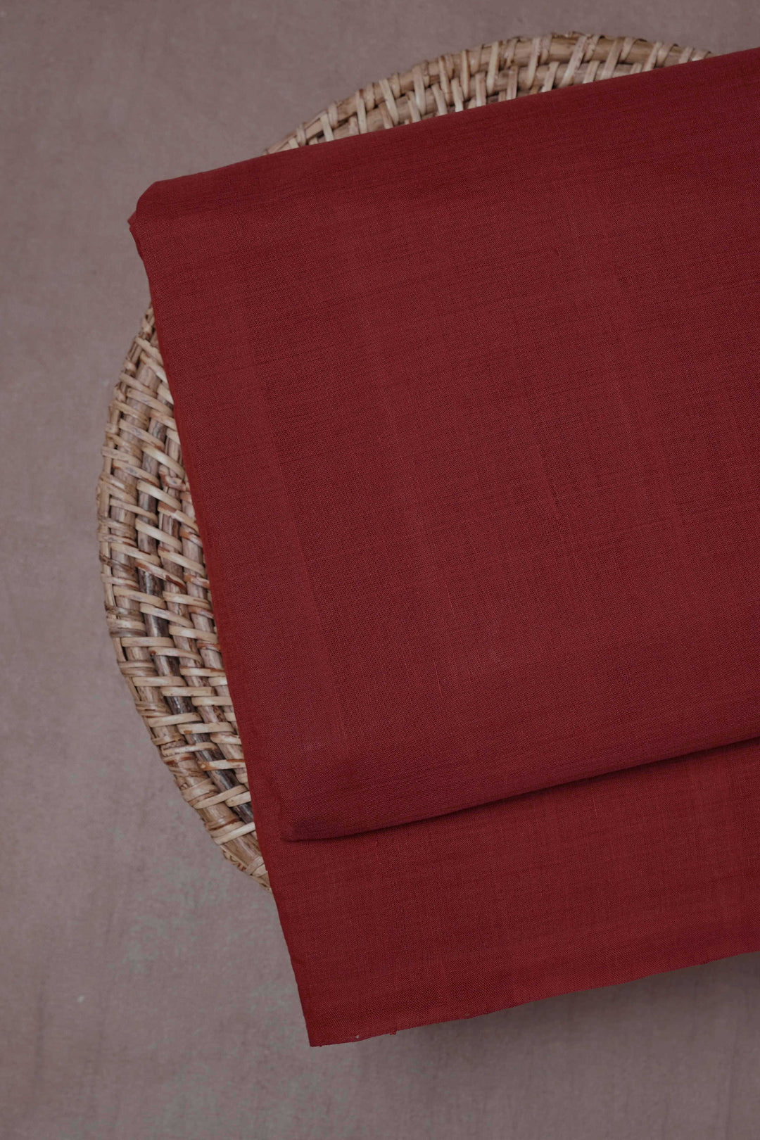 Dark Maroon Mangalagiri Cotton Fabric