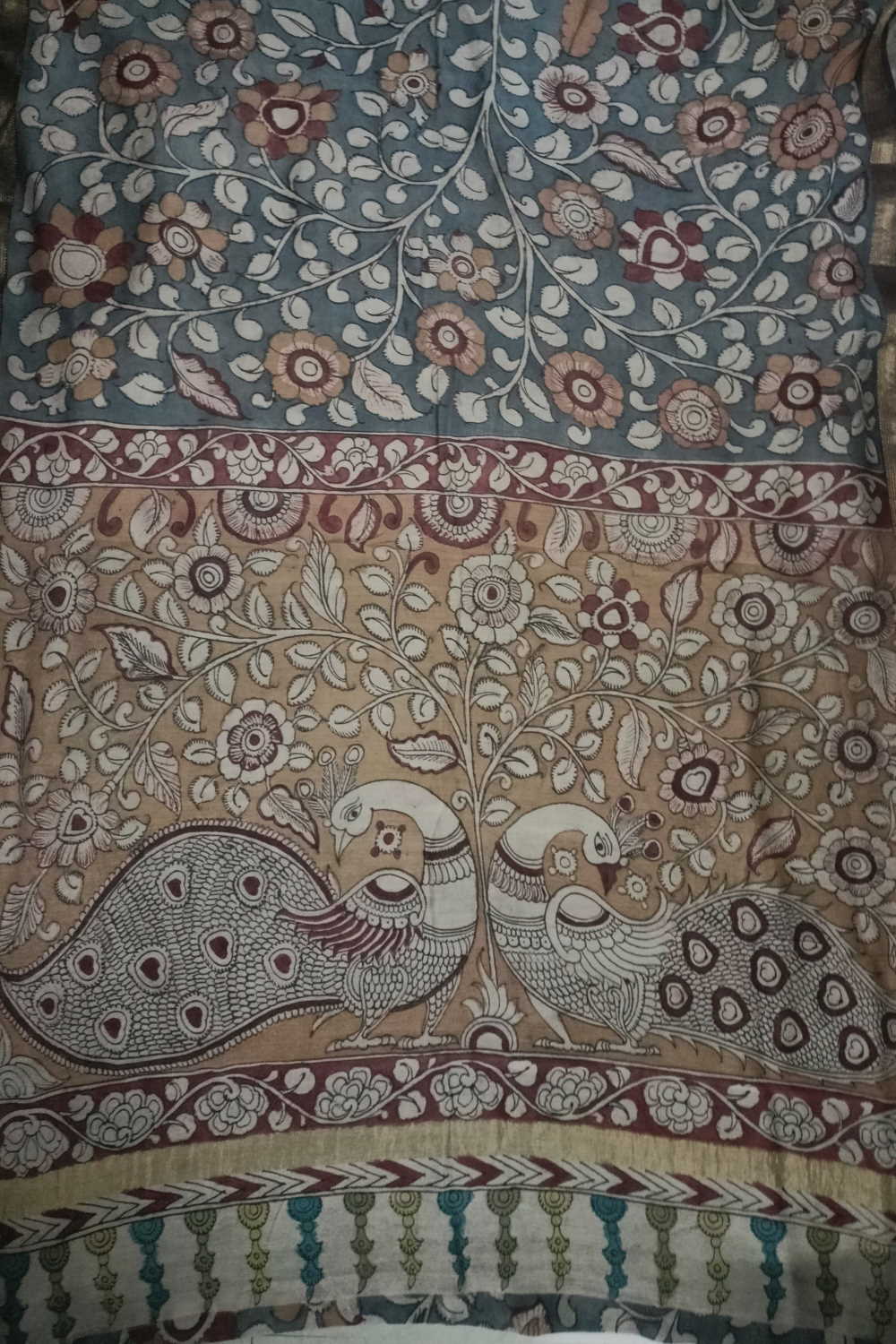 Painted Kalamkari srees - Matkatus