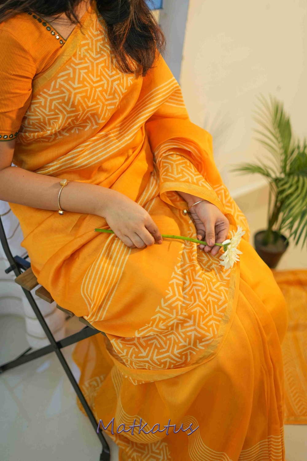 Block Printed Saree-Matkatus