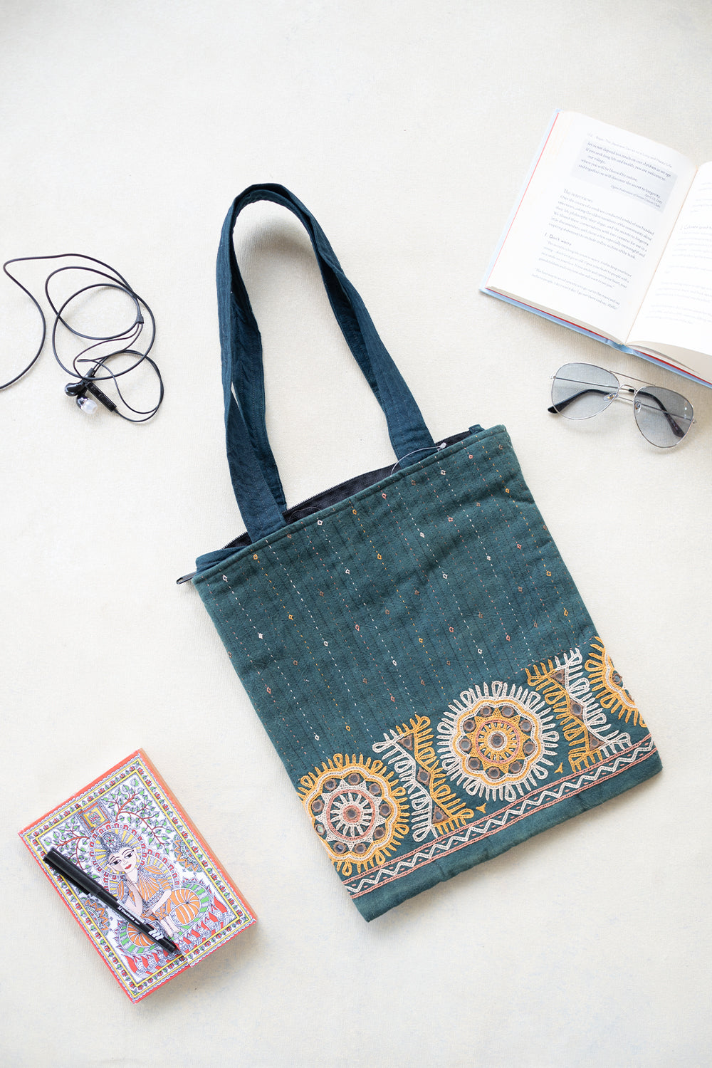 Green Kutch Embroidered Bag