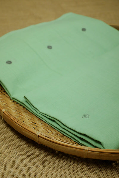 Mint Green Handwoven Cotton Fabric