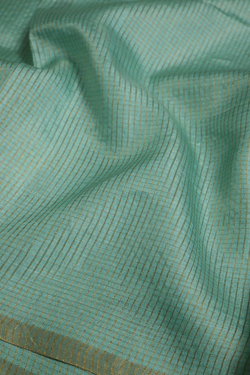 Mint Green Handwoven Tussar Silk saree