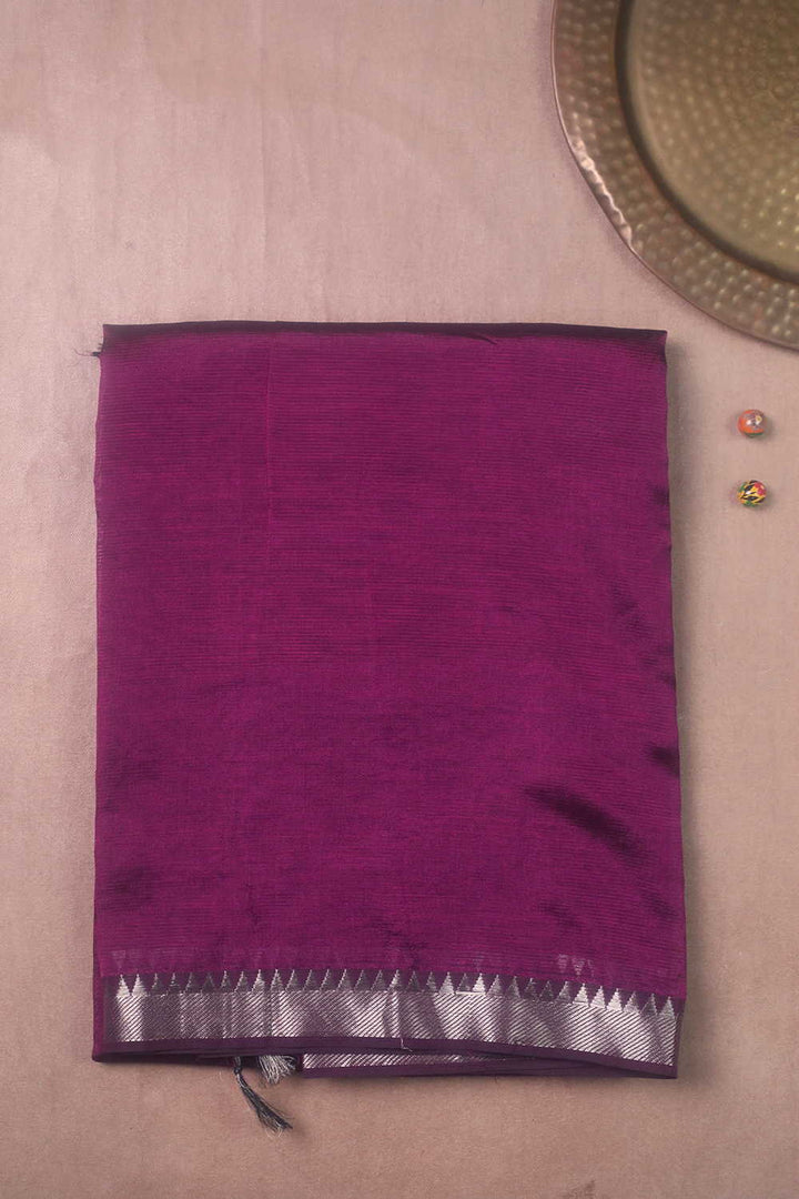 Dark Pink Mangalagiri Silk Cotton saree