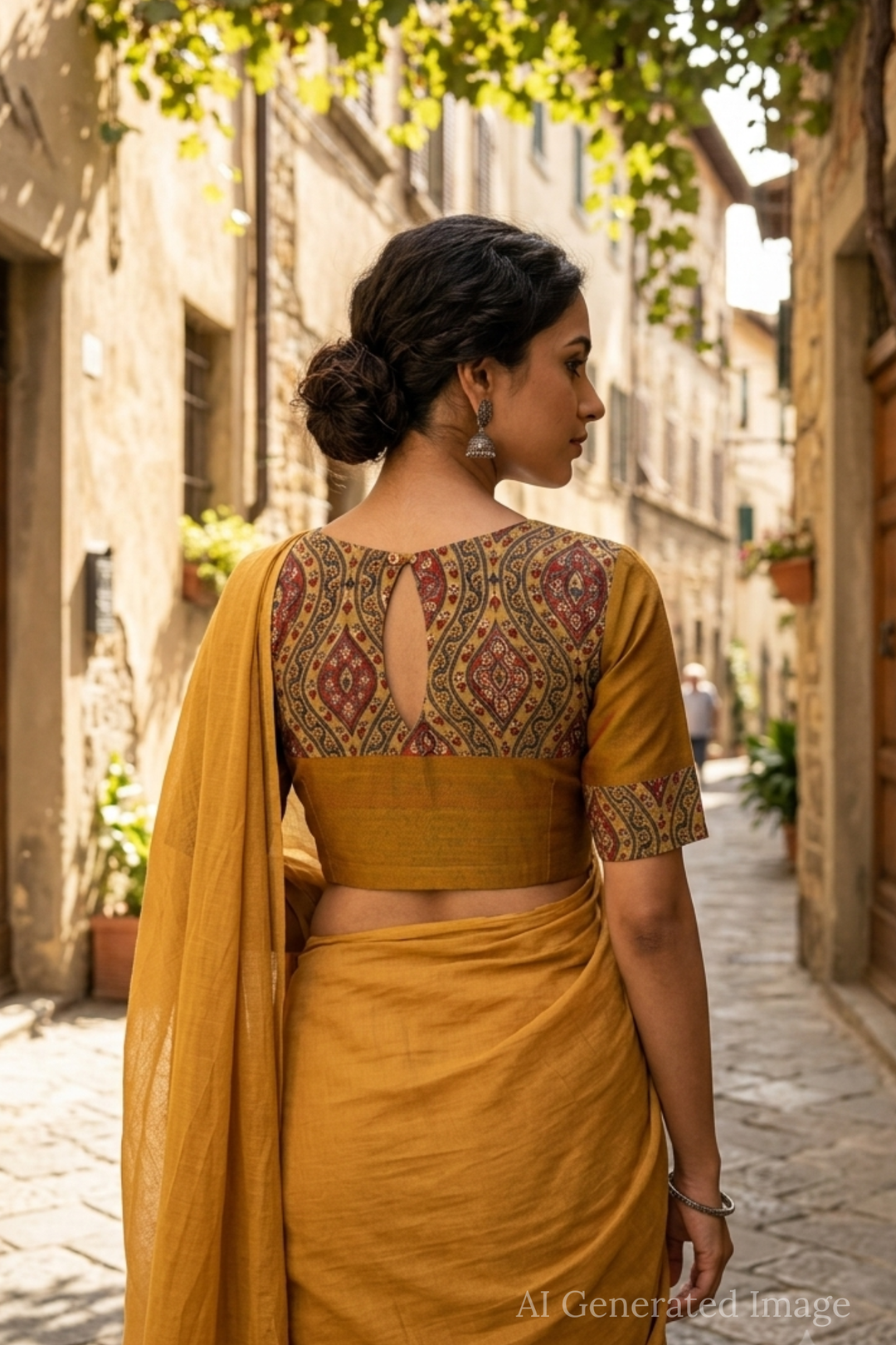 Shruti - Double Shade Fenugreek Blouse -32,34,36,38,40,42