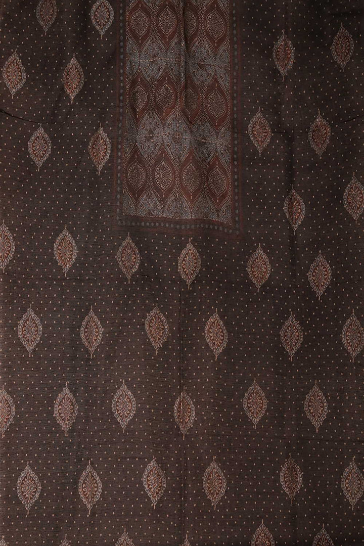 Ajrak Linen Top & Dupatta - Matkatus 