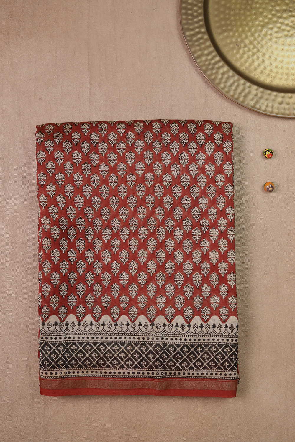 Chanderi Silk Cotton Saree - Matkatus 