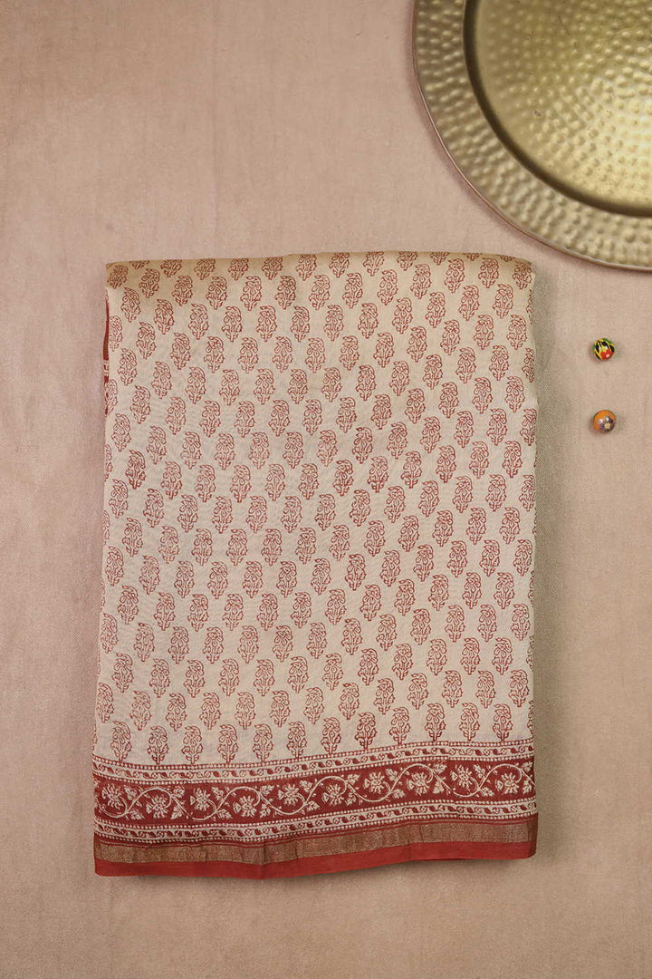Chanderi Silk Cotton Saree - Matkatus 