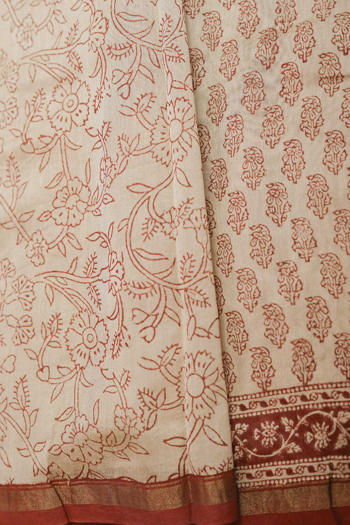 Chanderi Silk Cotton Saree - Matkatus 