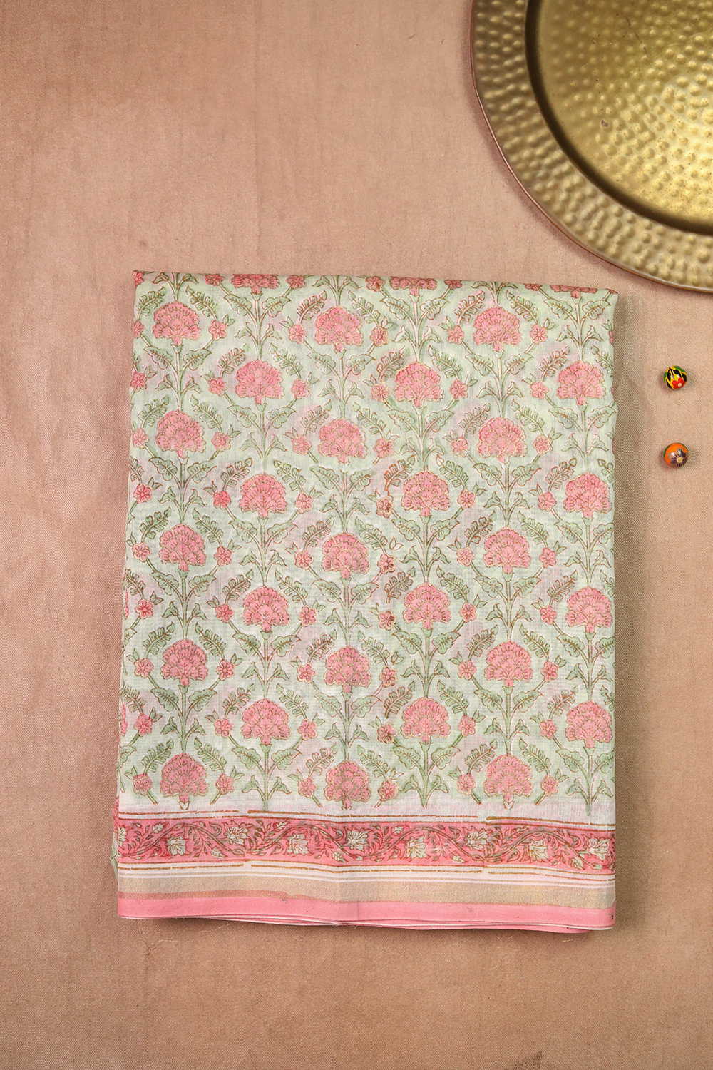Chanderi Silk Cotton Saree - Matkatus 
