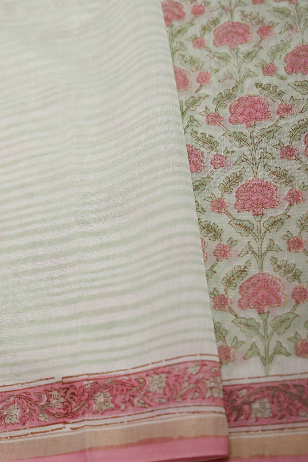 Chanderi Silk Cotton Saree - Matkatus 