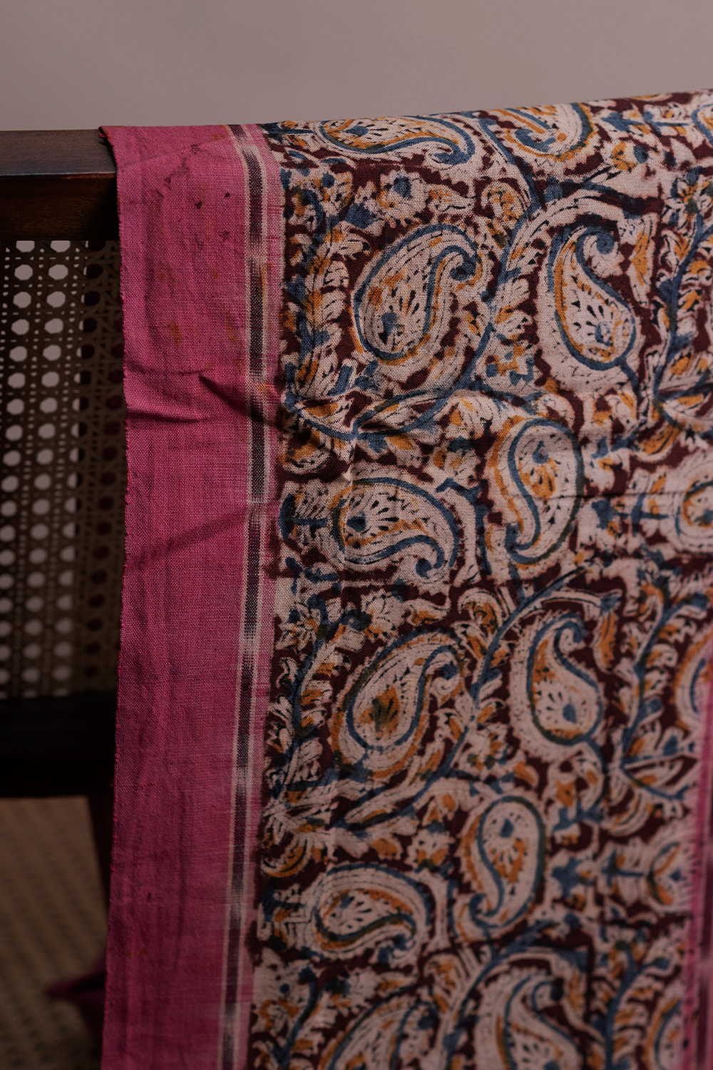 Printed Kalamkari Border Fabric - Matkatus 