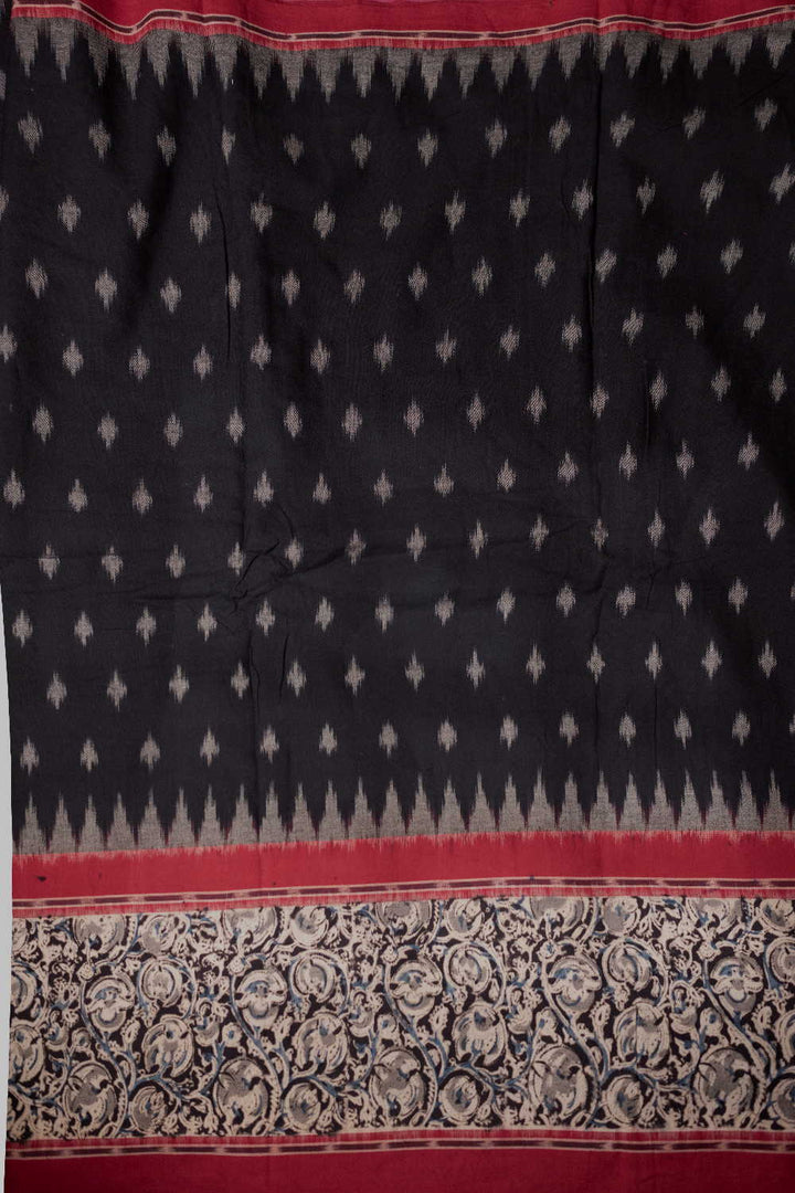 Printed Border with Ikat Cotton Fabric - Matkatus
