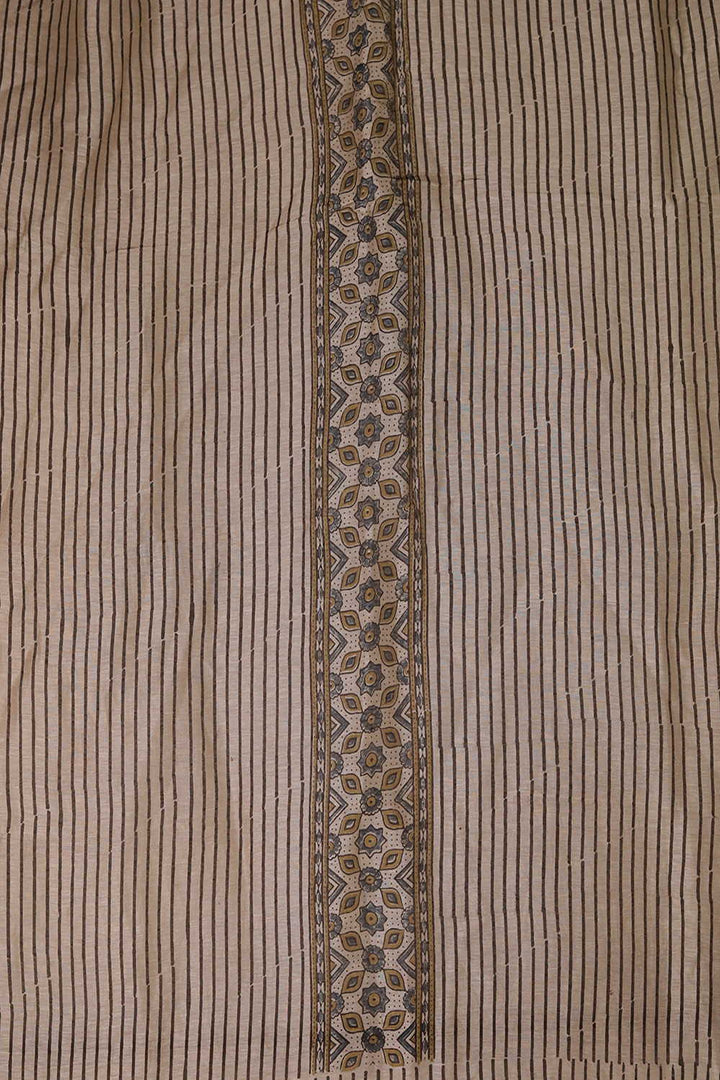 Ajrak Linen Top & Dupatta - Matkatus 