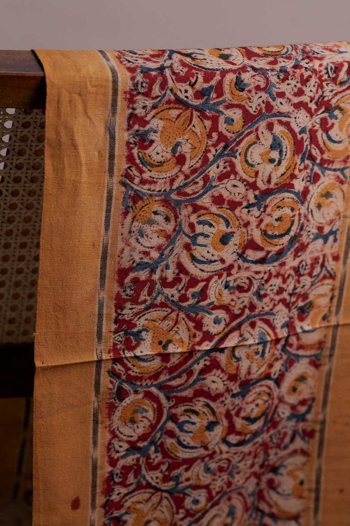 Printed Kalamkari Border Fabric - Matkatus 
