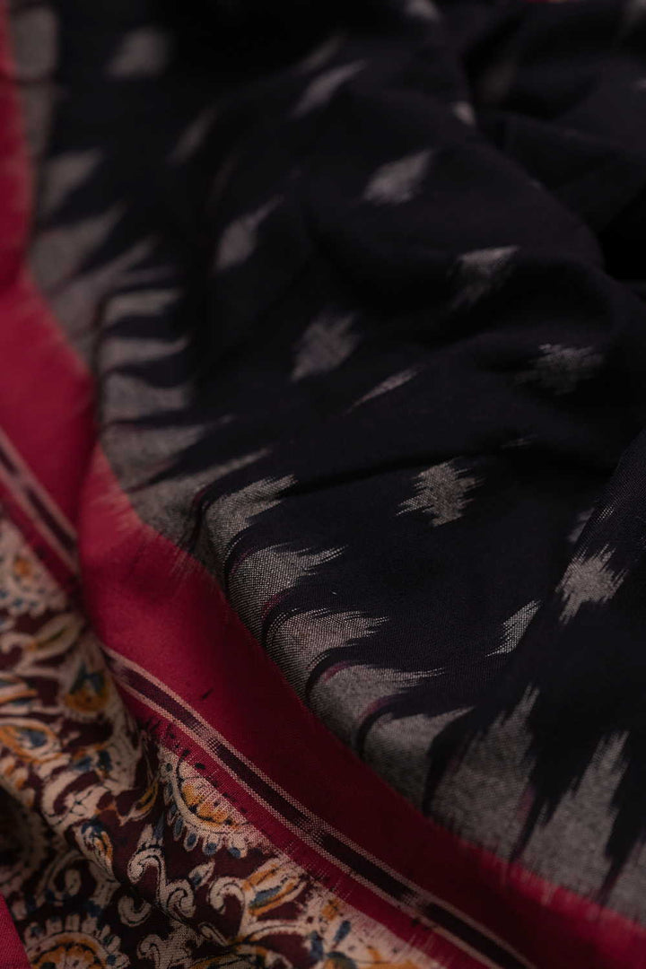 Printed Border with Ikat Cotton Fabric - Matkatus