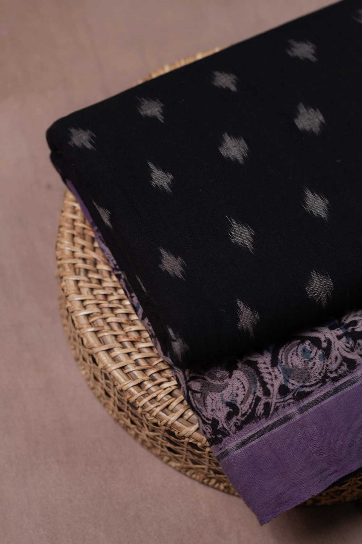 Printed Border with Ikat Cotton Fabric - Matkatus