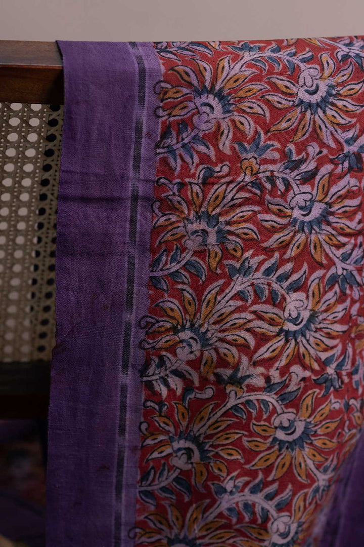 Printed Border with Ikat Cotton Fabric - Matkatus