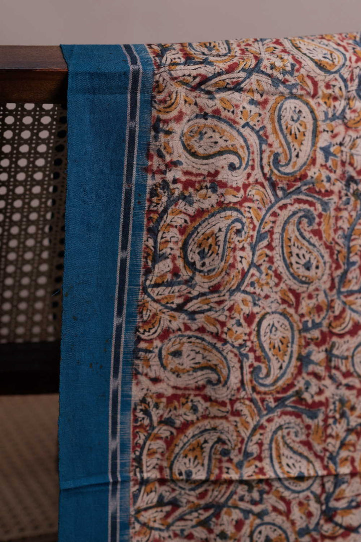 Printed Border with Ikat Cotton Fabric - Matkatus