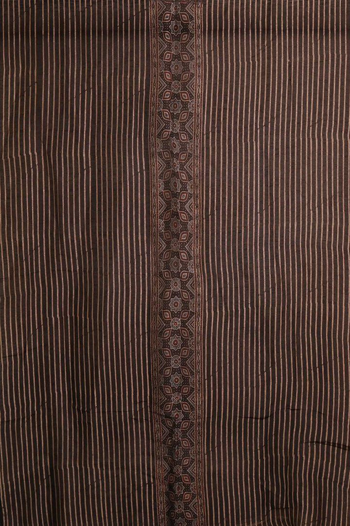 Ajrak Linen Top & Dupatta - Matkatus 