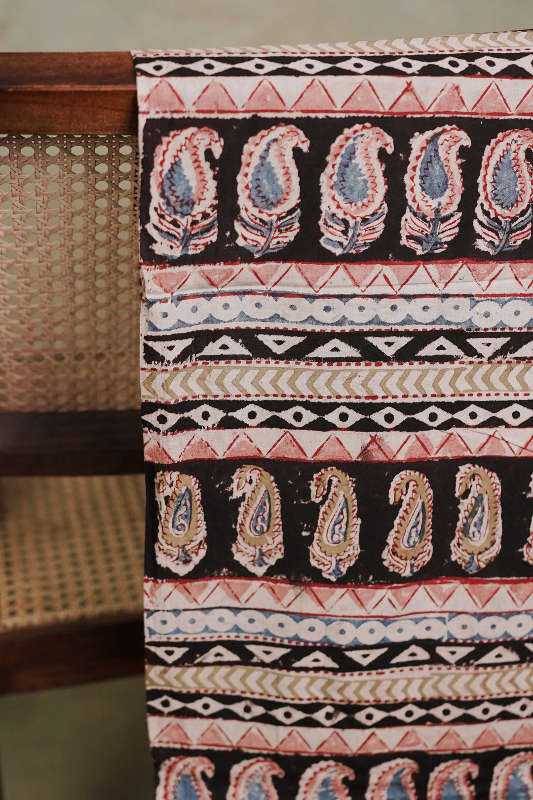 Paisley Patterned Printed kalamkari Cotton Fabric - 2.5m