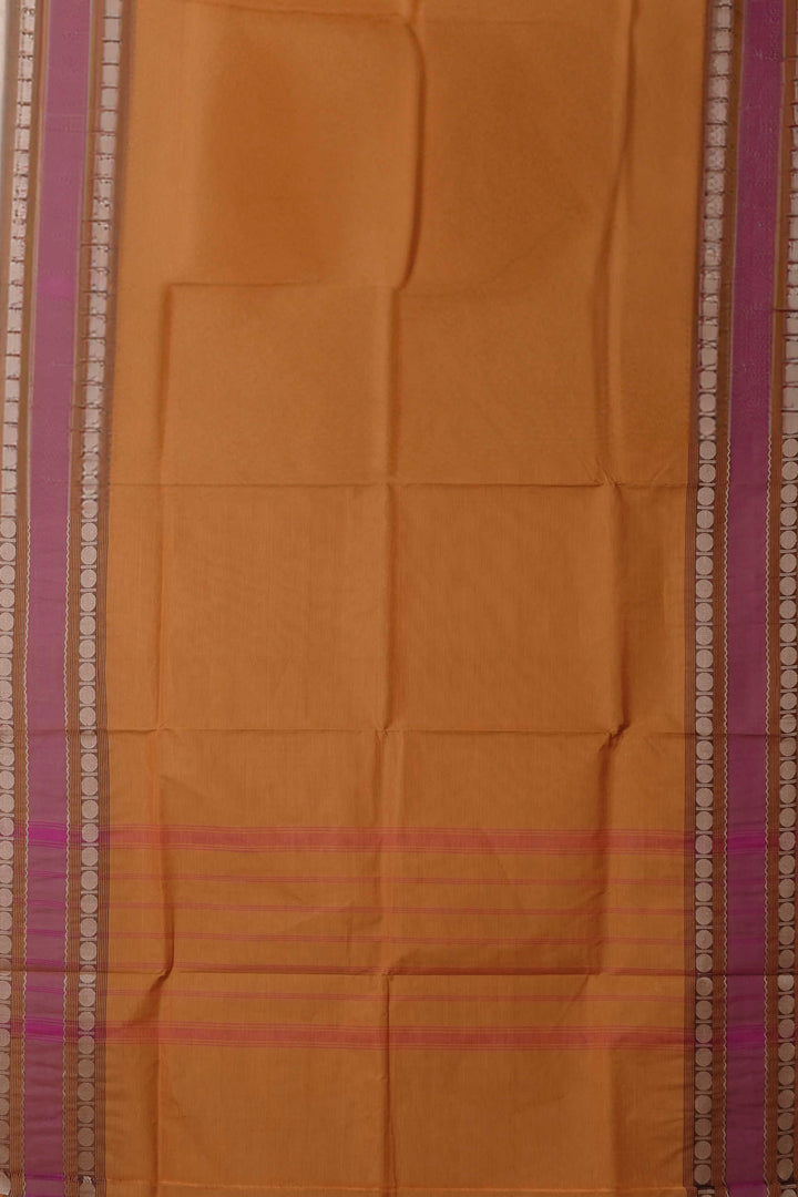 Orange Kanchipuram Cotton saree