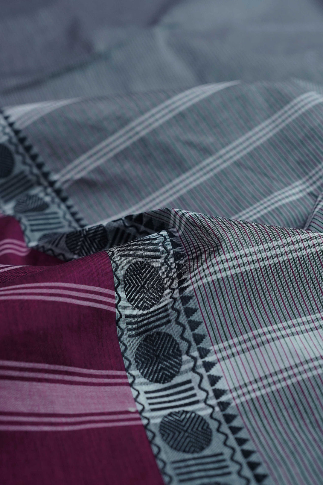 Ash Grey Kanchipuram Cotton saree