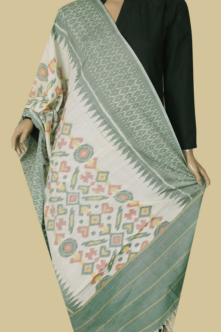 Ikat Cotton Dupatta - Matkatus 