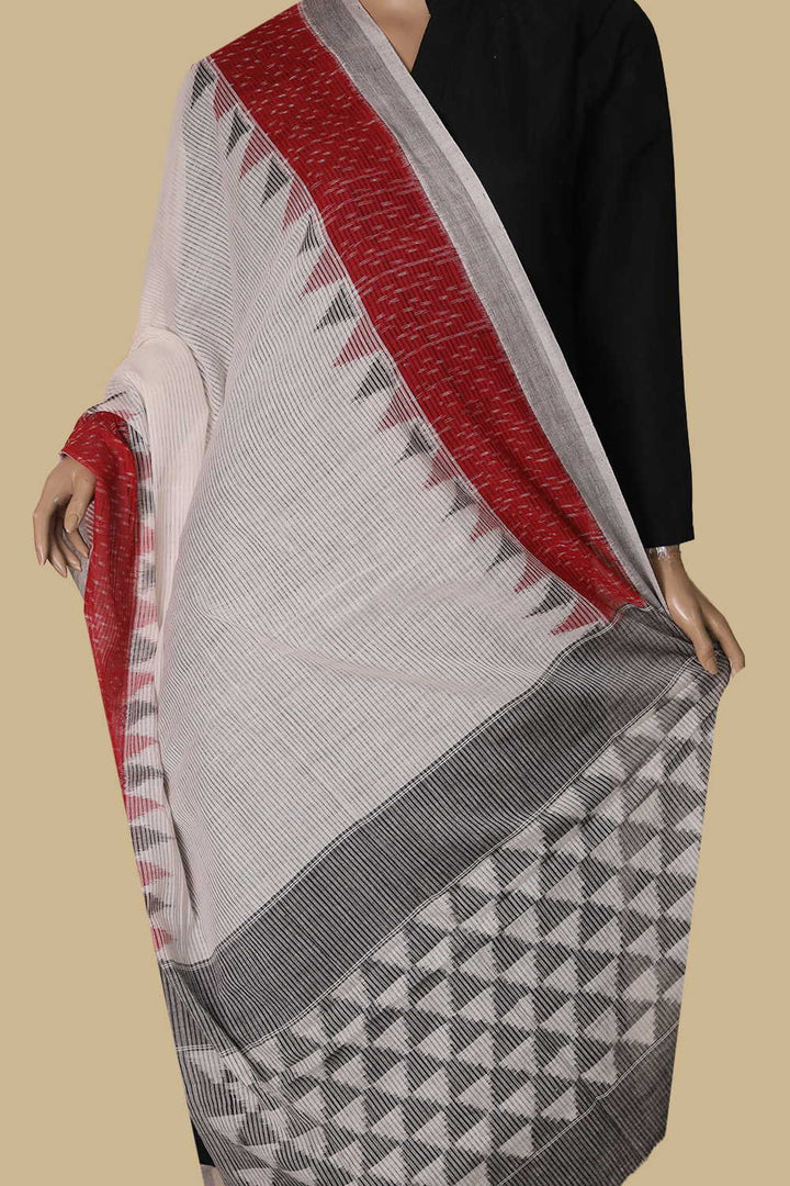 Ikat Cotton Dupatta - Matkatus 