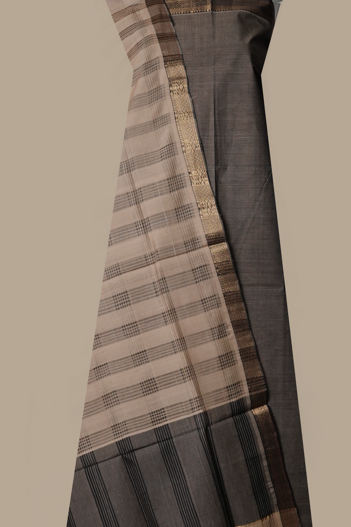 Shaded Grey Mangalagiri Cotton Suit