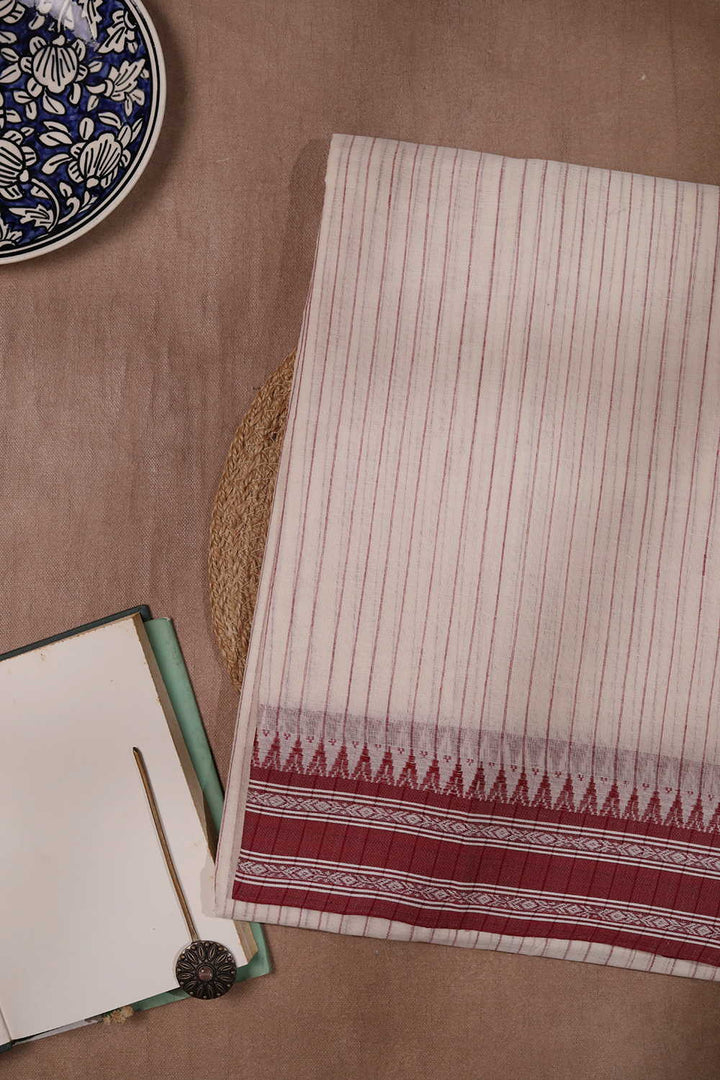 Handwoven Cotton Saree - Matkatus 